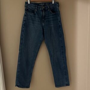 American Eagle Outfitters Men's Dark Blue Relaxed Jeans